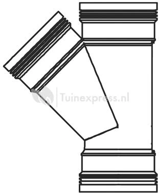 PP T-stuk 45 Graden Manchet 2 PP T-stuk 45 Graden Manchet - Afbeelding 2