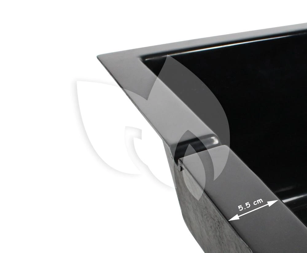 Fonteinvijver Polyester Vierkant 110x110x30cm 2 Fonteinvijver Polyester Vierkant 110x110x30cm - Afbeelding 2