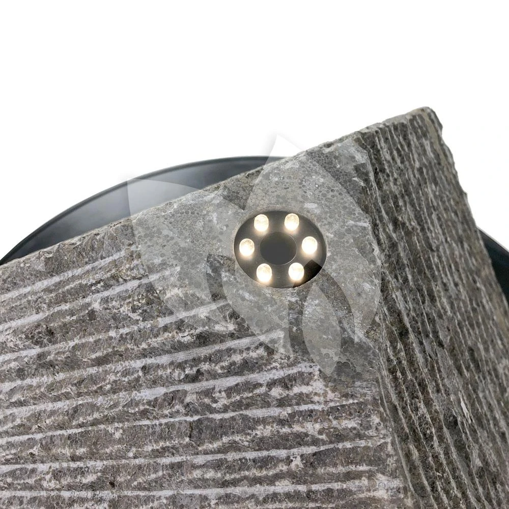 Kubus Waterornament Natuursteen LED 31 Cm Doorsnede 3 Kubus Waterornament Natuursteen LED 31 Cm Doorsnede - Afbeelding 3