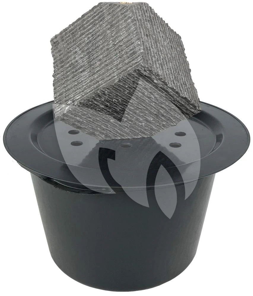 Kubus Waterornament Natuursteen LED 31 Cm Doorsnede 2 Kubus Waterornament Natuursteen LED 31 Cm Doorsnede - Afbeelding 2