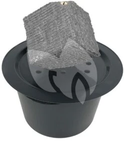 Kubus Waterornament Natuursteen LED 31 Cm Doorsnede