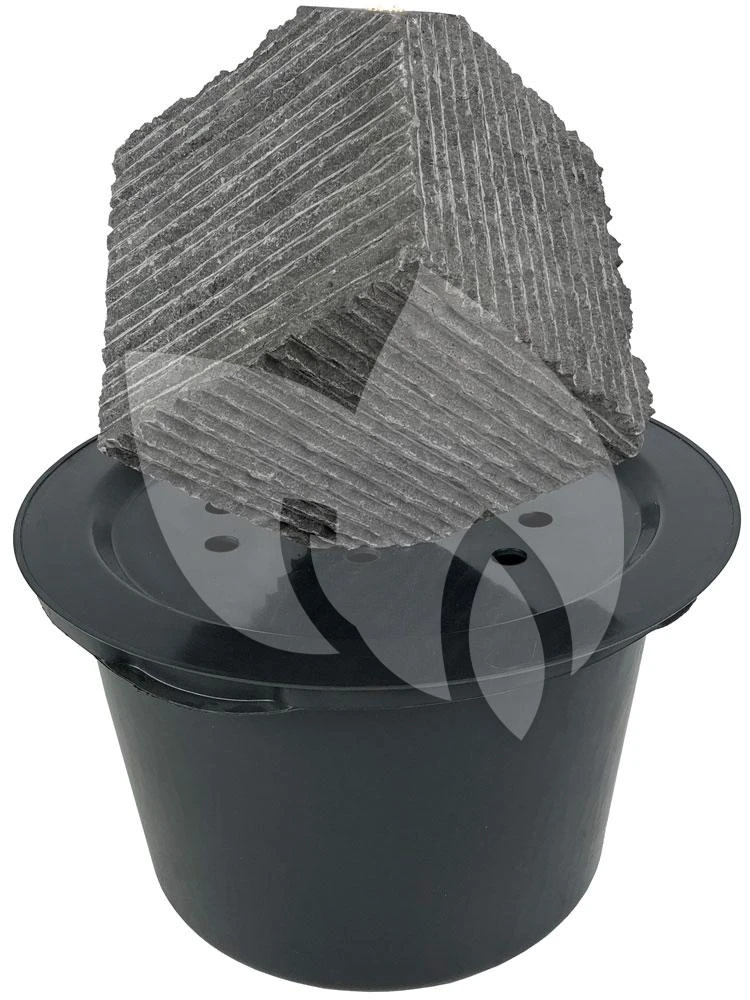 Kubus Waterornament Natuursteen LED 38 Cm Doorsnede 2 Kubus Waterornament Natuursteen LED 38 Cm Doorsnede - Afbeelding 2