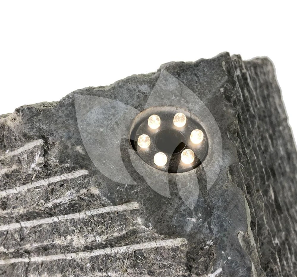 Kubus Waterornament Natuursteen LED 38 Cm Doorsnede 3 Kubus Waterornament Natuursteen LED 38 Cm Doorsnede - Afbeelding 3